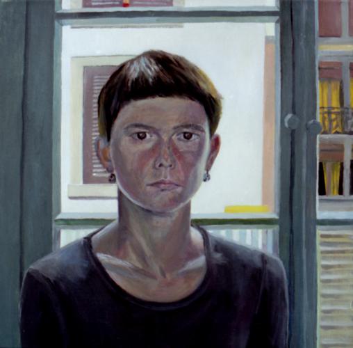 Im Atelier II 2003 Oel/Leinwand 50×50 cm (c) Andrea Muheim