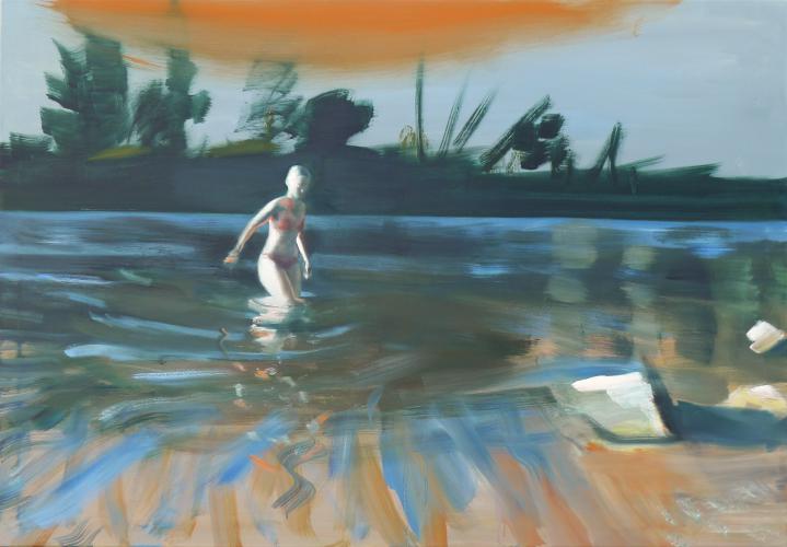 Am Fluss 2015 Oel/Leinwand 100×145 cm (c) Andrea Muheim