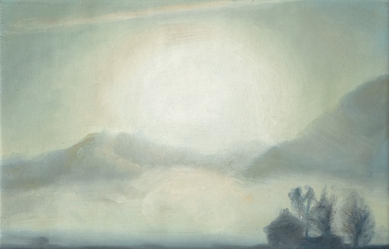 Nebel III 2016 Oel/Leinwand 25×39 cm (c) Andrea Muheim