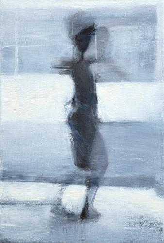 aus der Serie <i>Dancer</i>: Dancer V 2018 Oel auf Acryl auf Leinwand 45×30 cm (c) Andrea Muheim