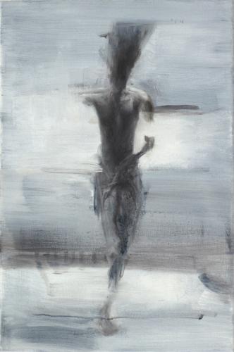 aus der Serie <i>Dancer</i>: Dancer VI 2018 Oel auf Acryl auf Leinwand 45×30 cm (c) Andrea Muheim
