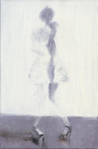 aus der Serie <i>Semah</i>: Semah II 2019 Oel auf Acryl auf Leinwand 45×30 cm (c) Andrea Muheim